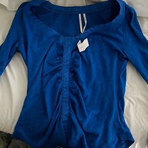 anthropology royal blue top